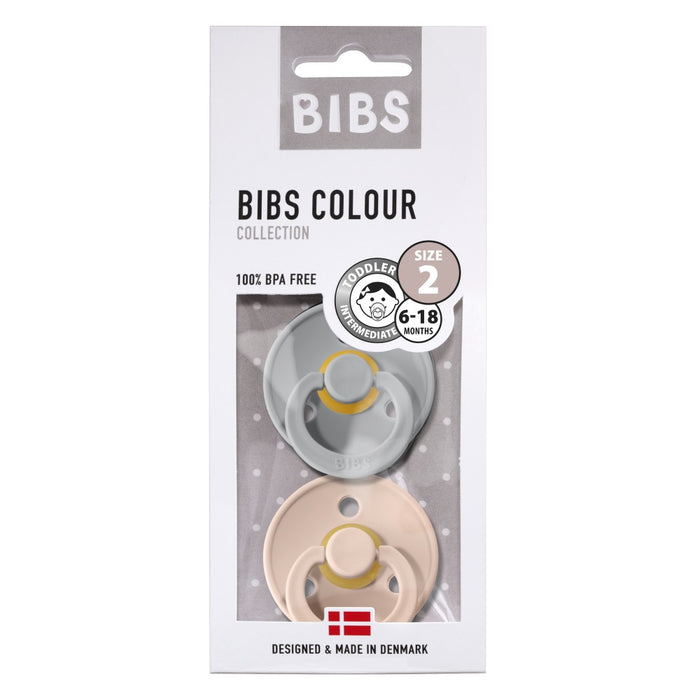 Bibs pacifiers, 2 pcs. - cloud / blush (size 2)