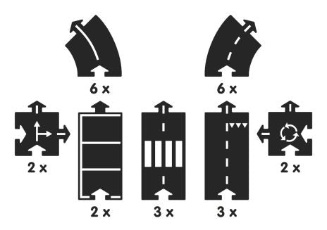 Bilbana i gummi, 24 delar - Highway