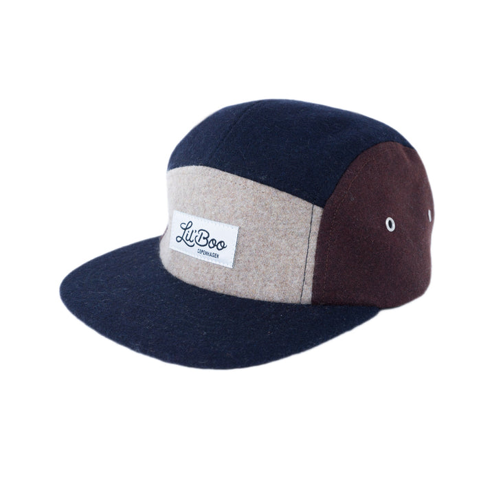 Keps, blockull 5-panel - Brun (Storlek M, 1,5-3 år)