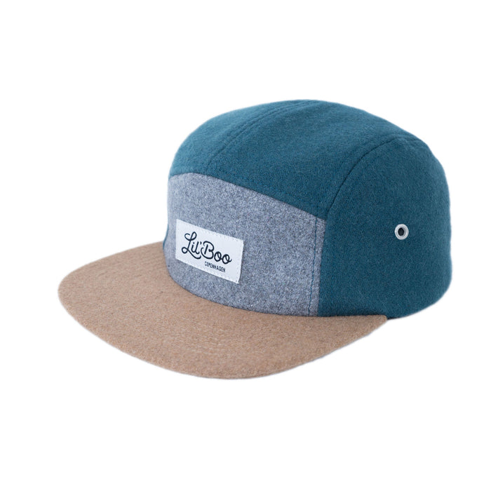 Keps, blockull 5-panel - Grön (Storlek M, 1,5-3 år)