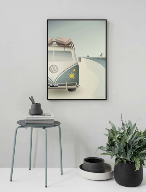 VW husbil, affisch, 50x70cm