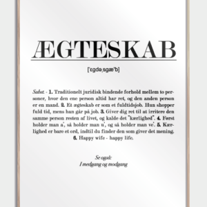 Äktenskap definition affisch, M (50x70, B2)