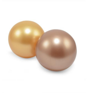 Plastkulor i nät - Koppar / Beige