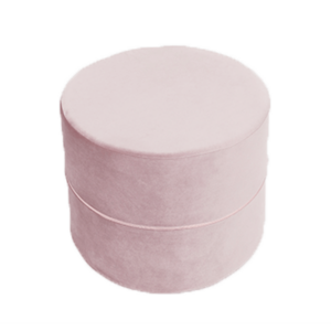 Puff runt - lila, sammet (40x30cm)